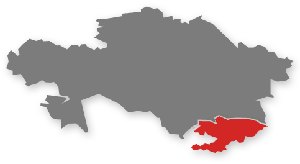 Umrissdarstellung von Kirgisien